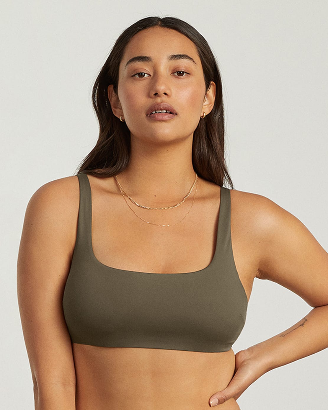 The Square Neck Bikini Top Beech Everlane