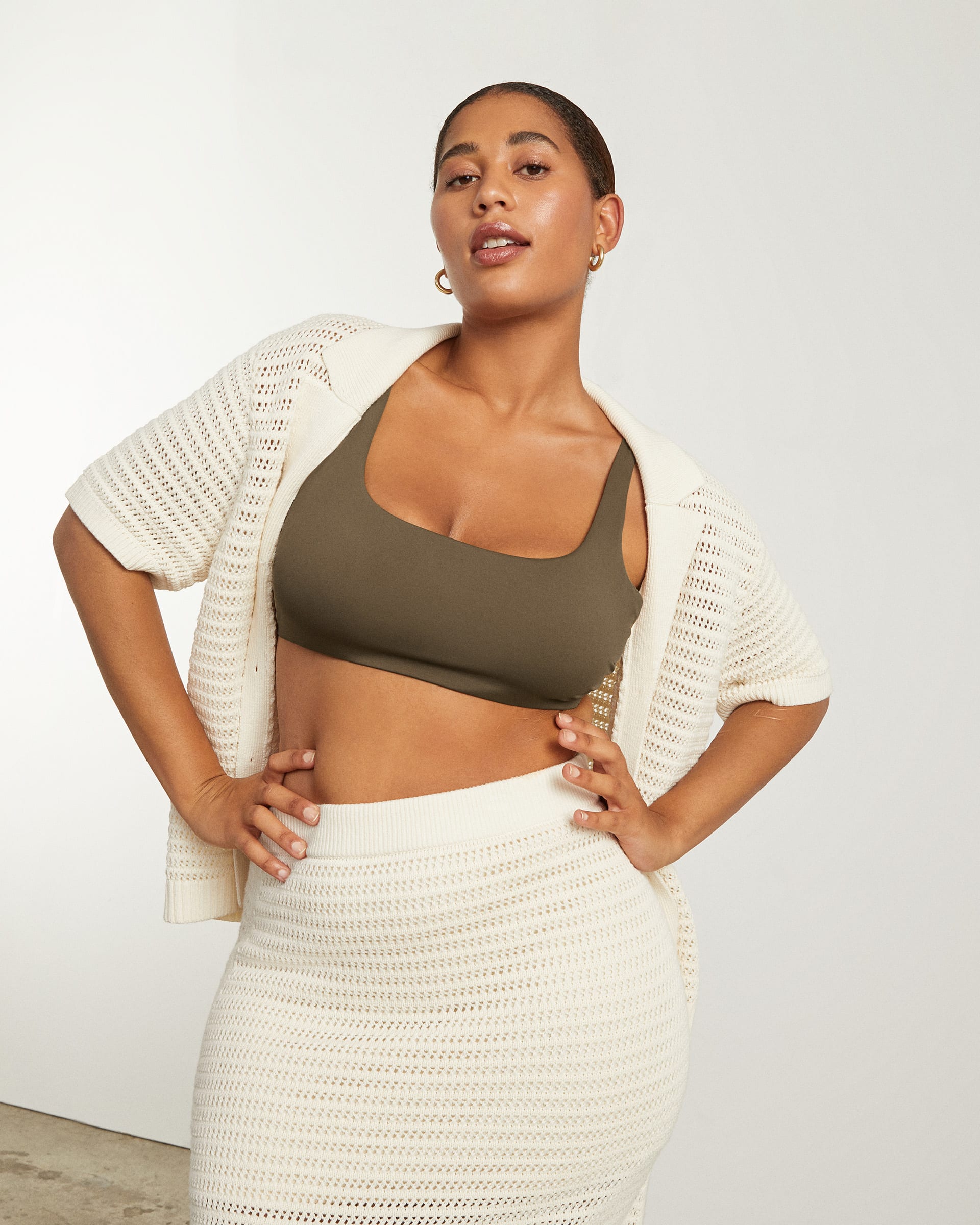 The Square Neck Bikini Top Beech Everlane