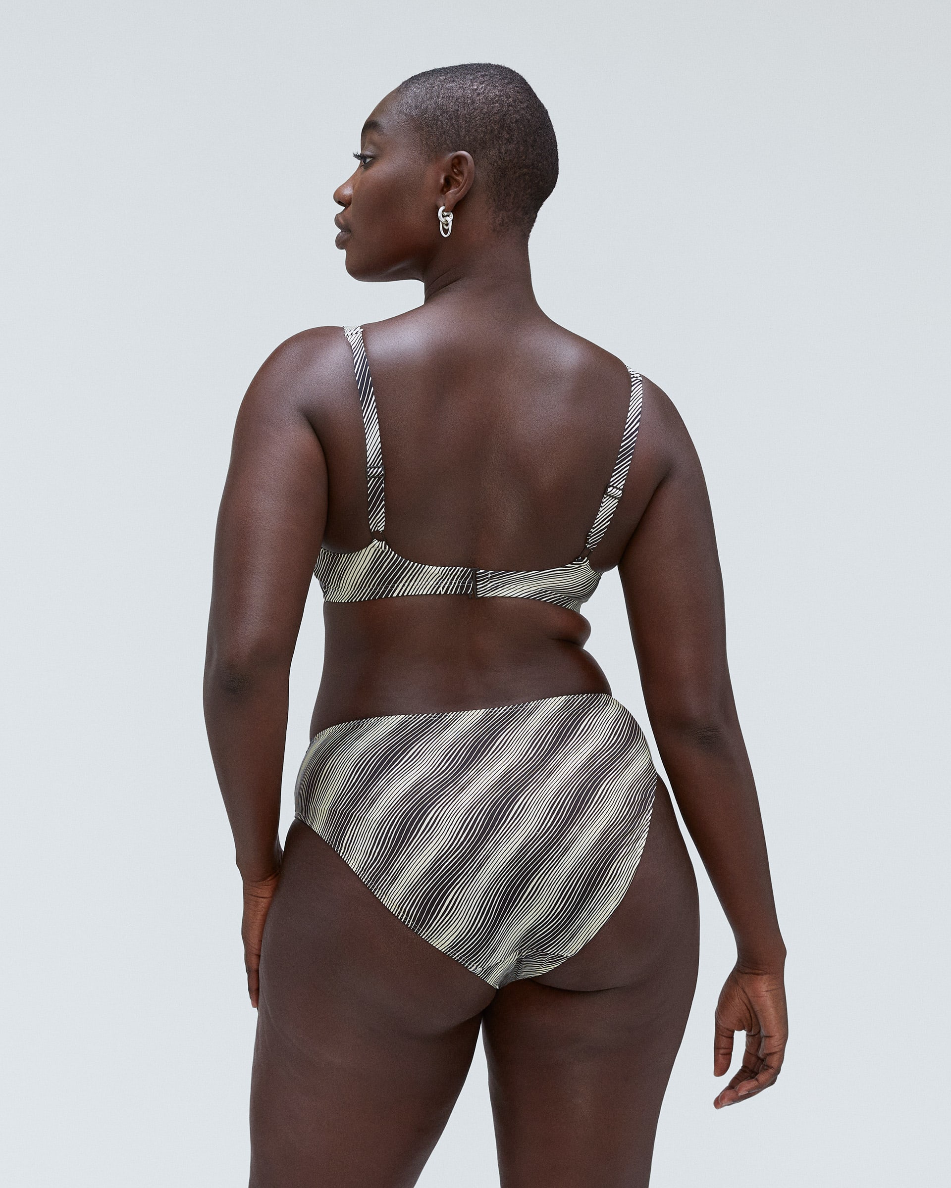 The High Rise Cheeky Bikini Bottom Black Canvas Everlane