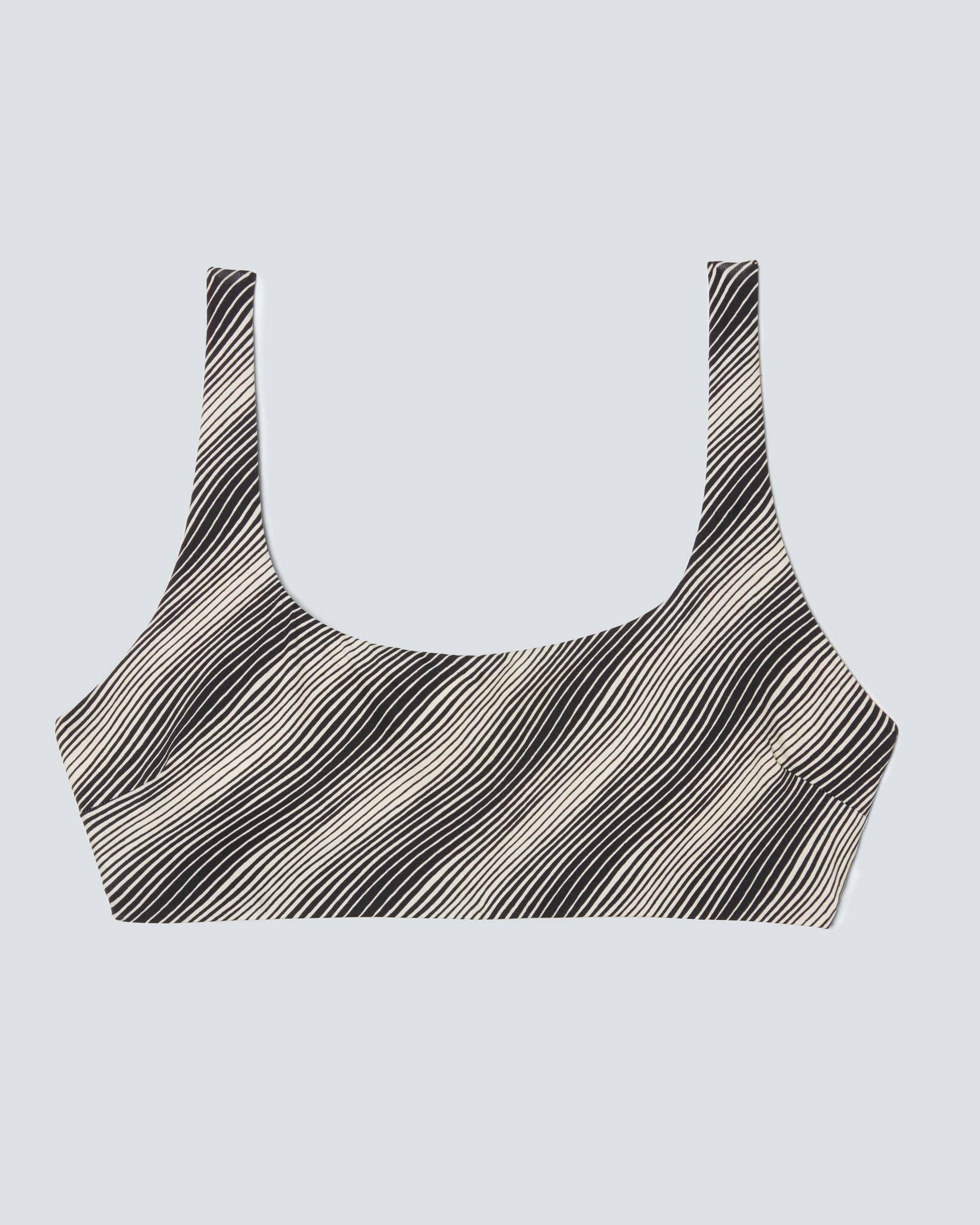 The Square Neck Bikini Top Black Canvas Everlane