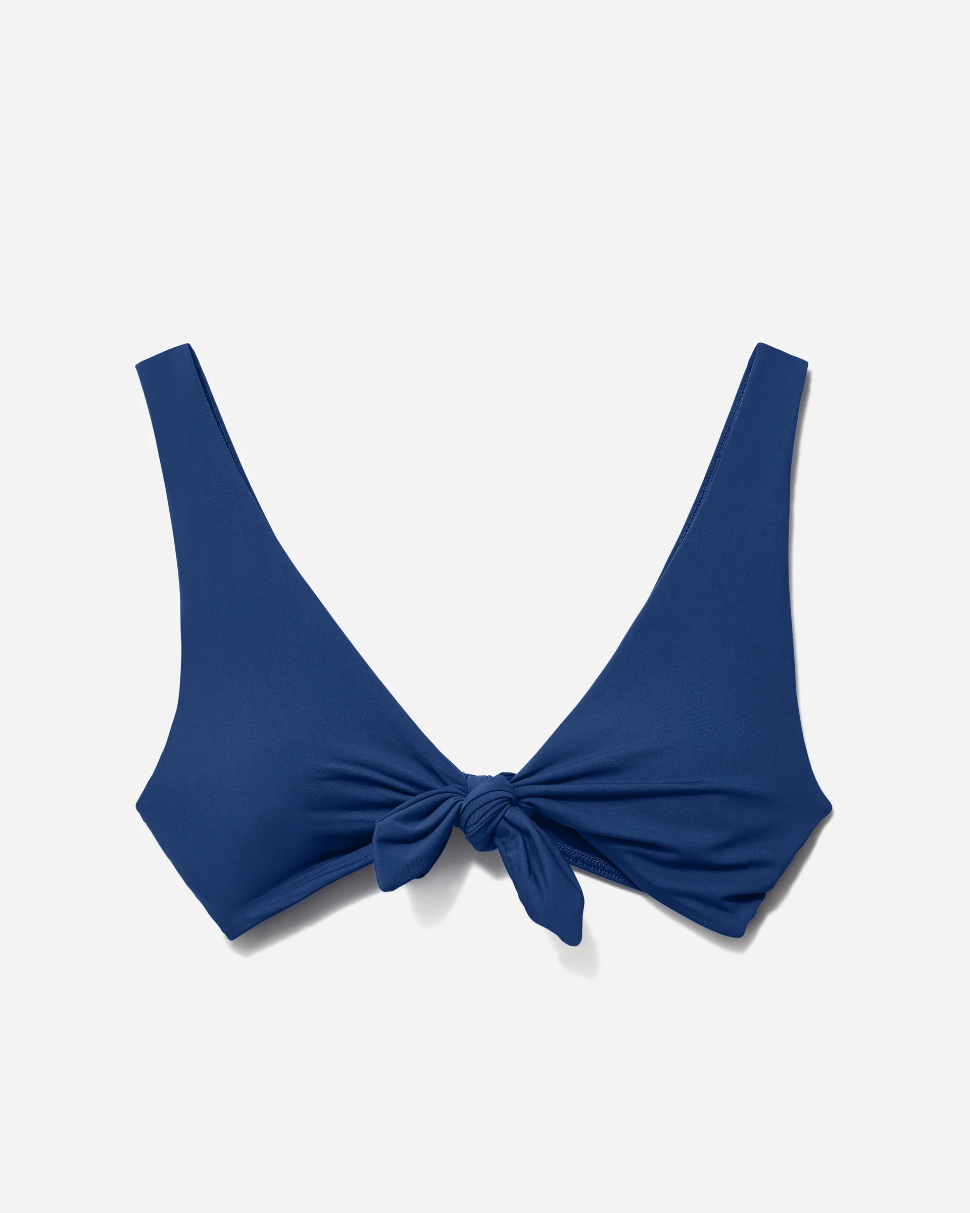 The Tie Front Bikini Top Blue Dusk Everlane