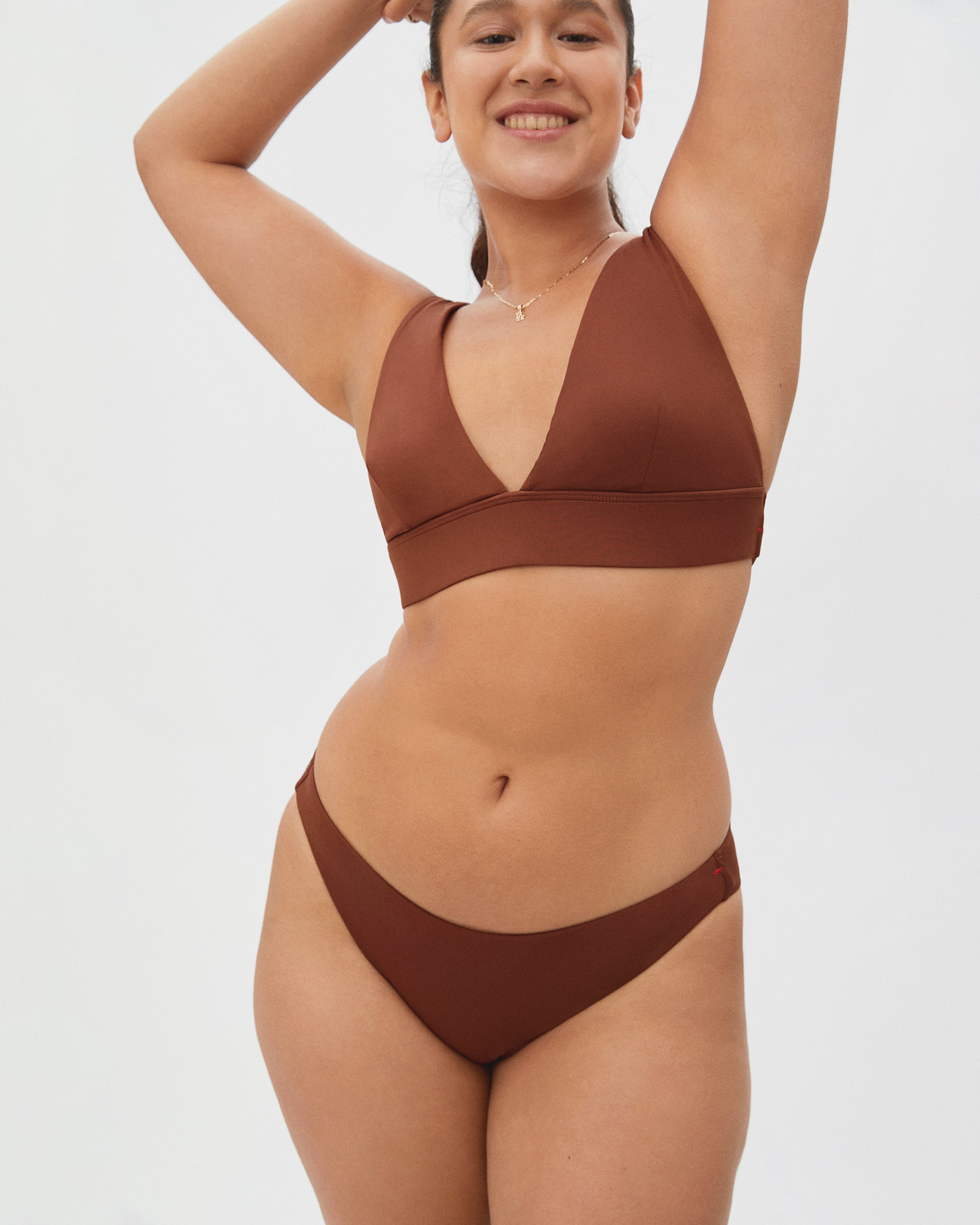 The Triangle Bikini Top Rosewood Everlane