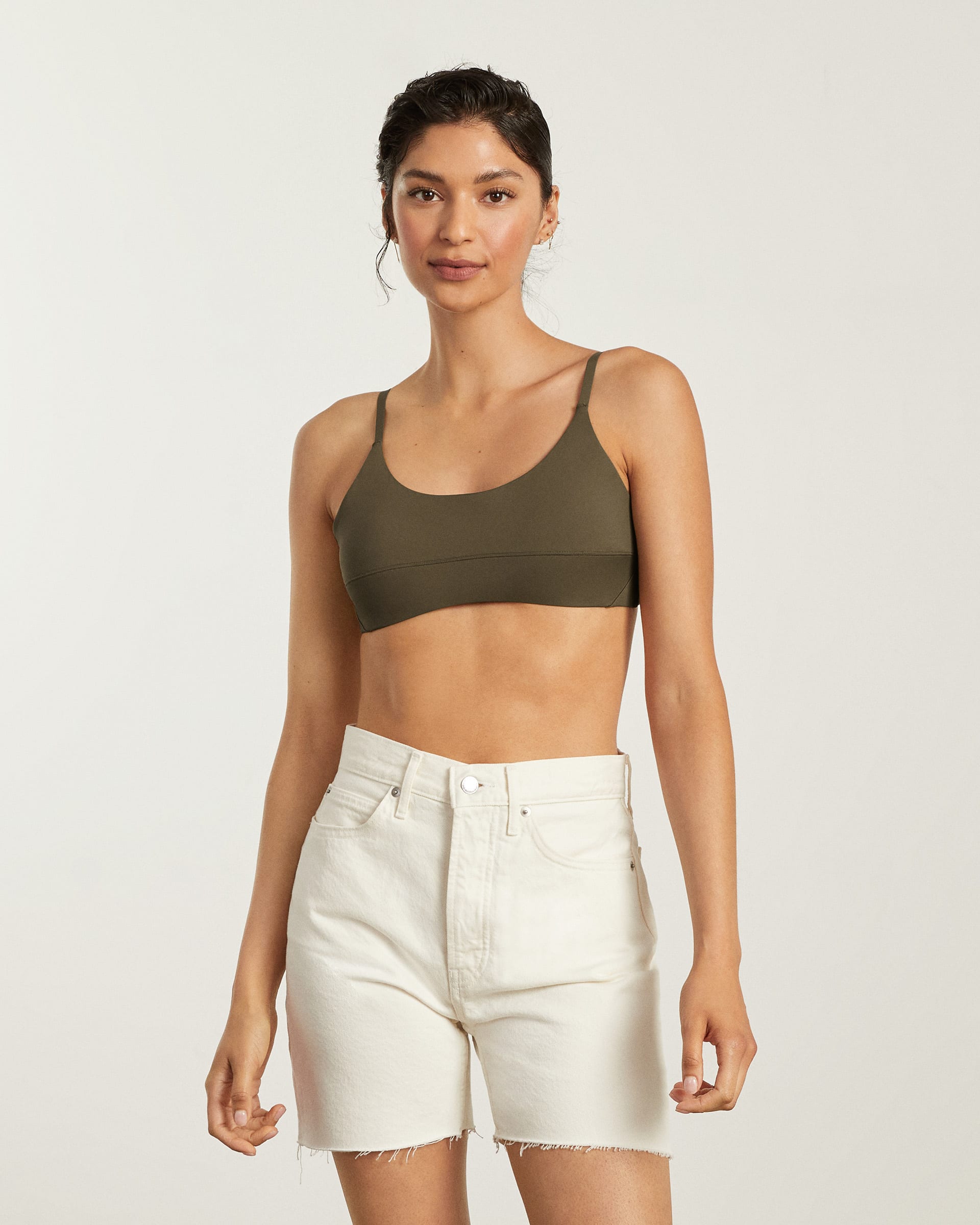 The Scoop Neck Bikini Top Beech Everlane