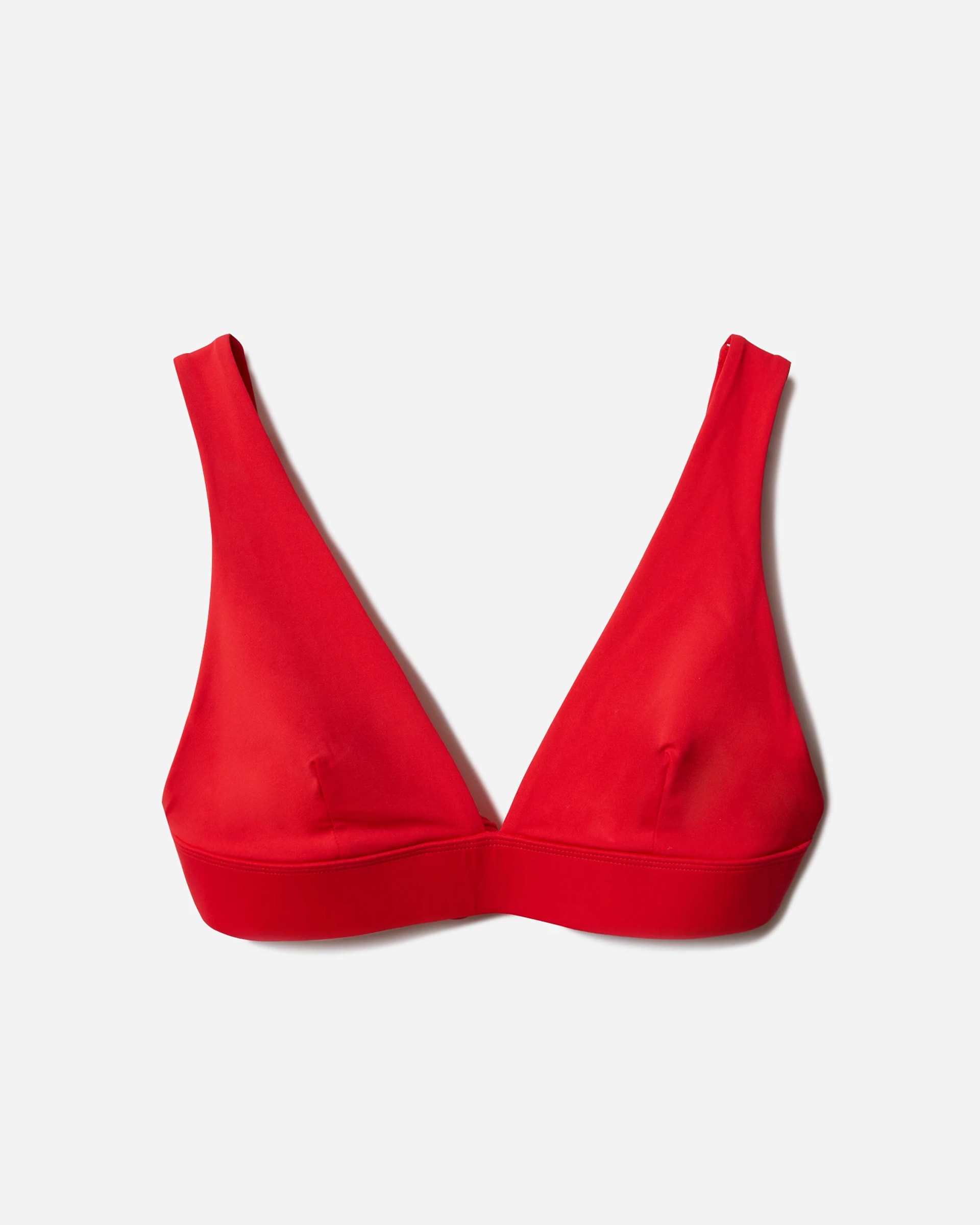The Triangle Bikini Top Bright Red Everlane