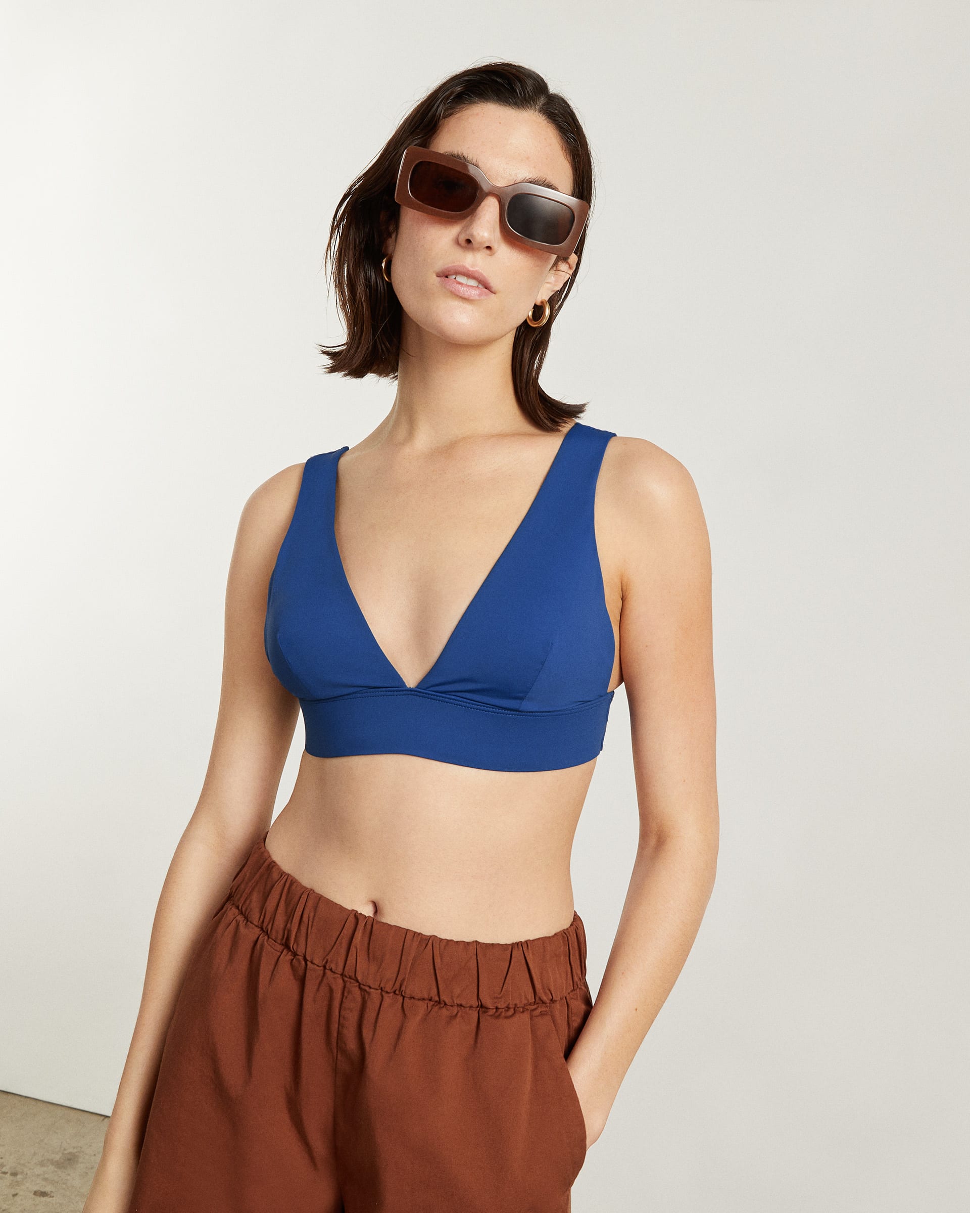 The Triangle Bikini Top Blue Dusk Everlane