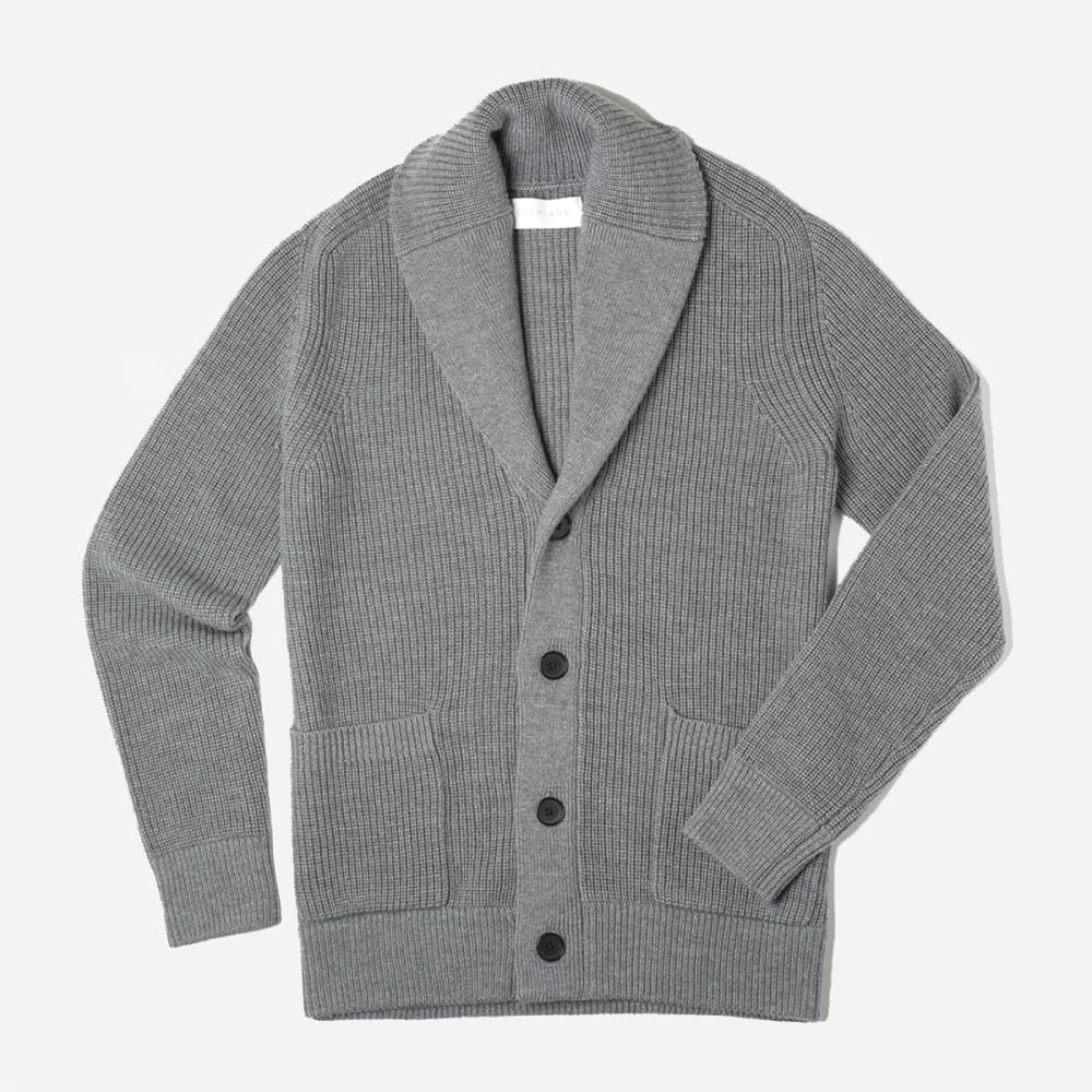 Mens chunky zip up cardigan clearance