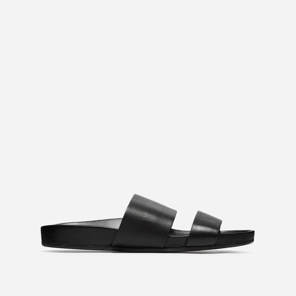black two strap sandals