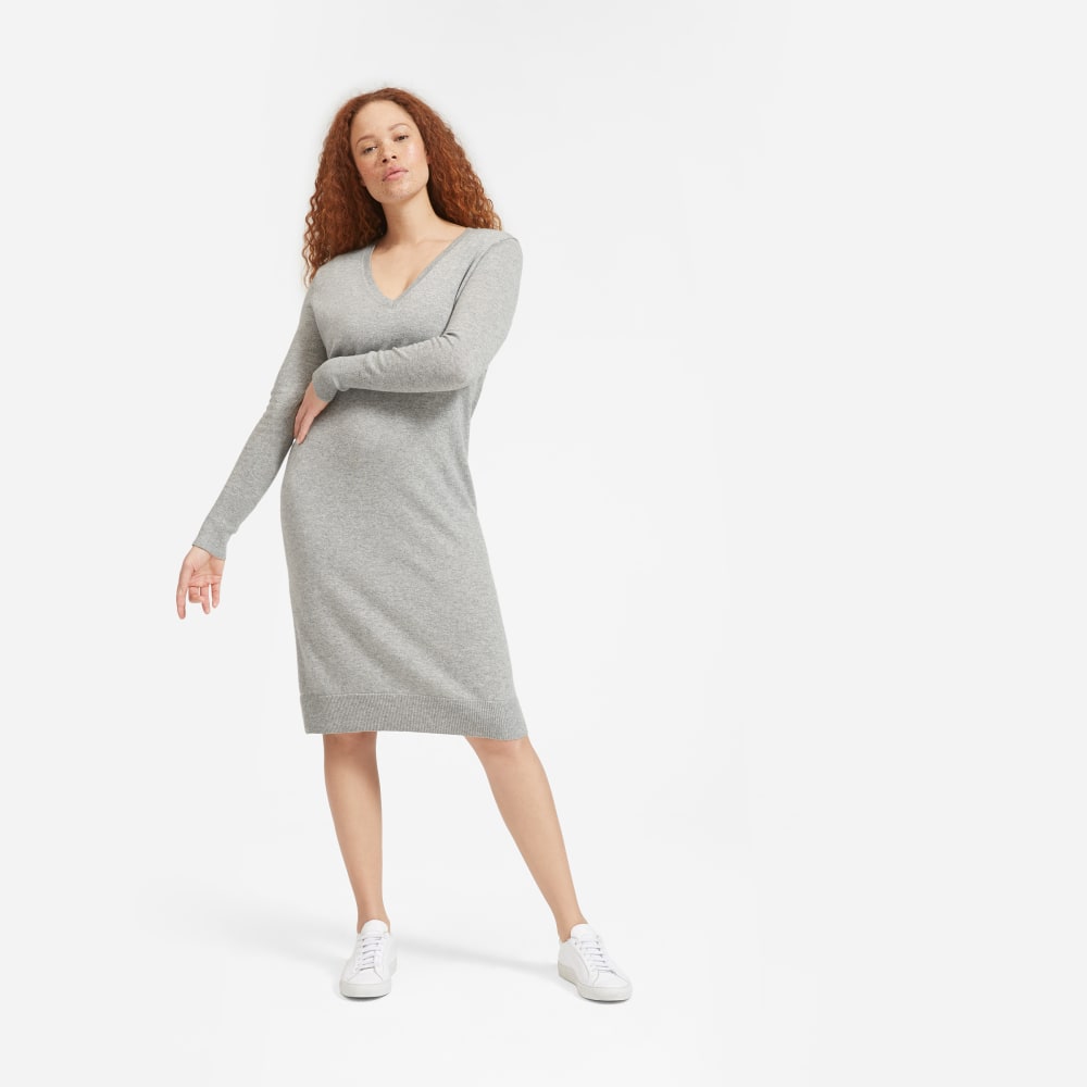 The Cashmere V Neck Midi Dress Everlane