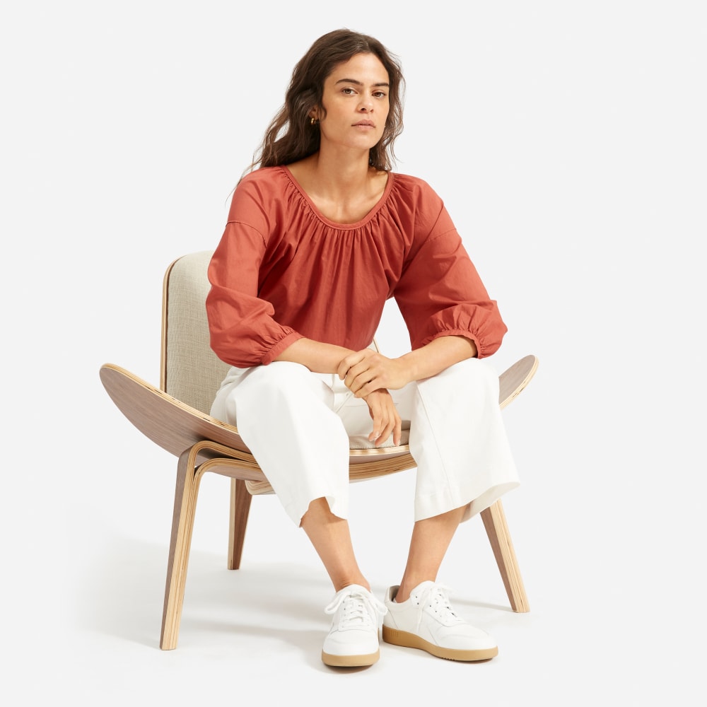 everlane air ruched blouse