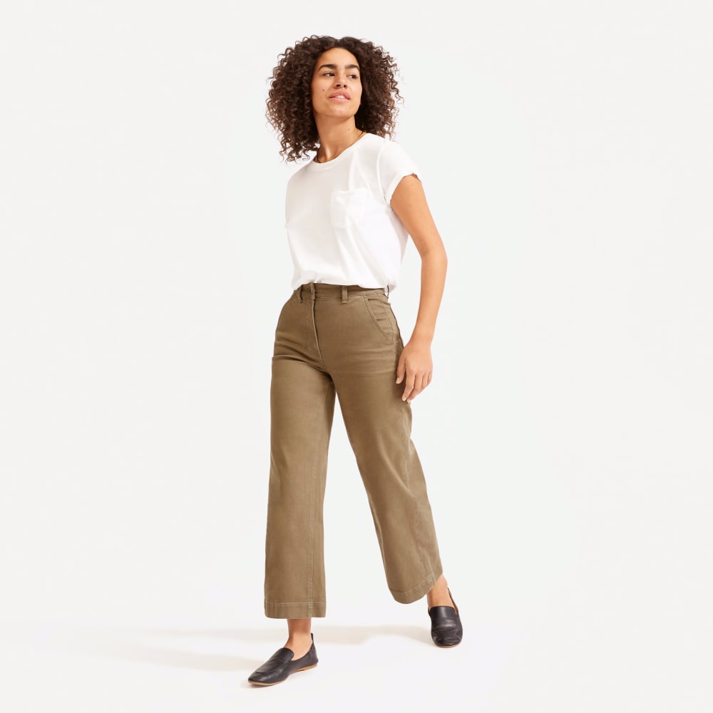 Wide cropped trousers Clearance