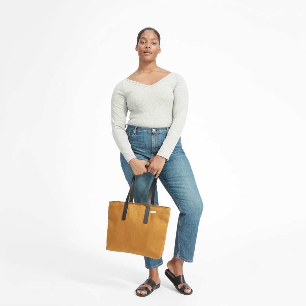 everlane twill zip tote
