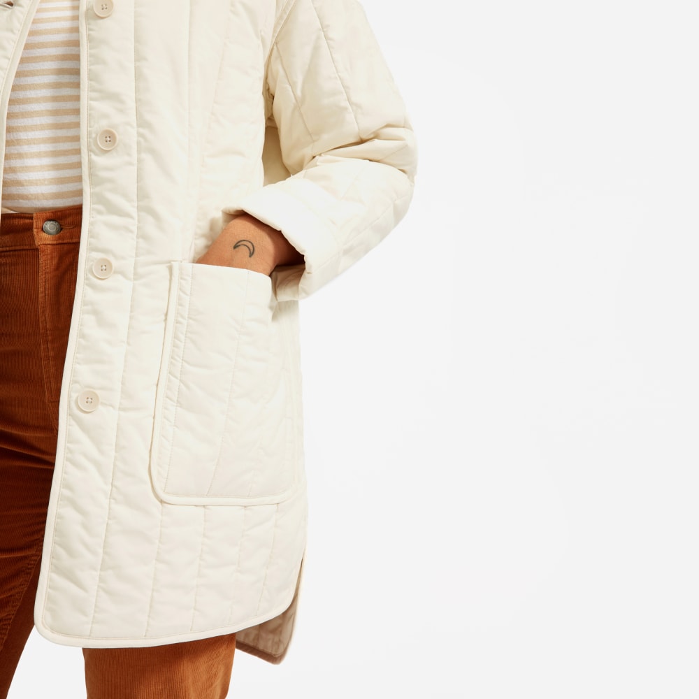 White cotton coat clearance