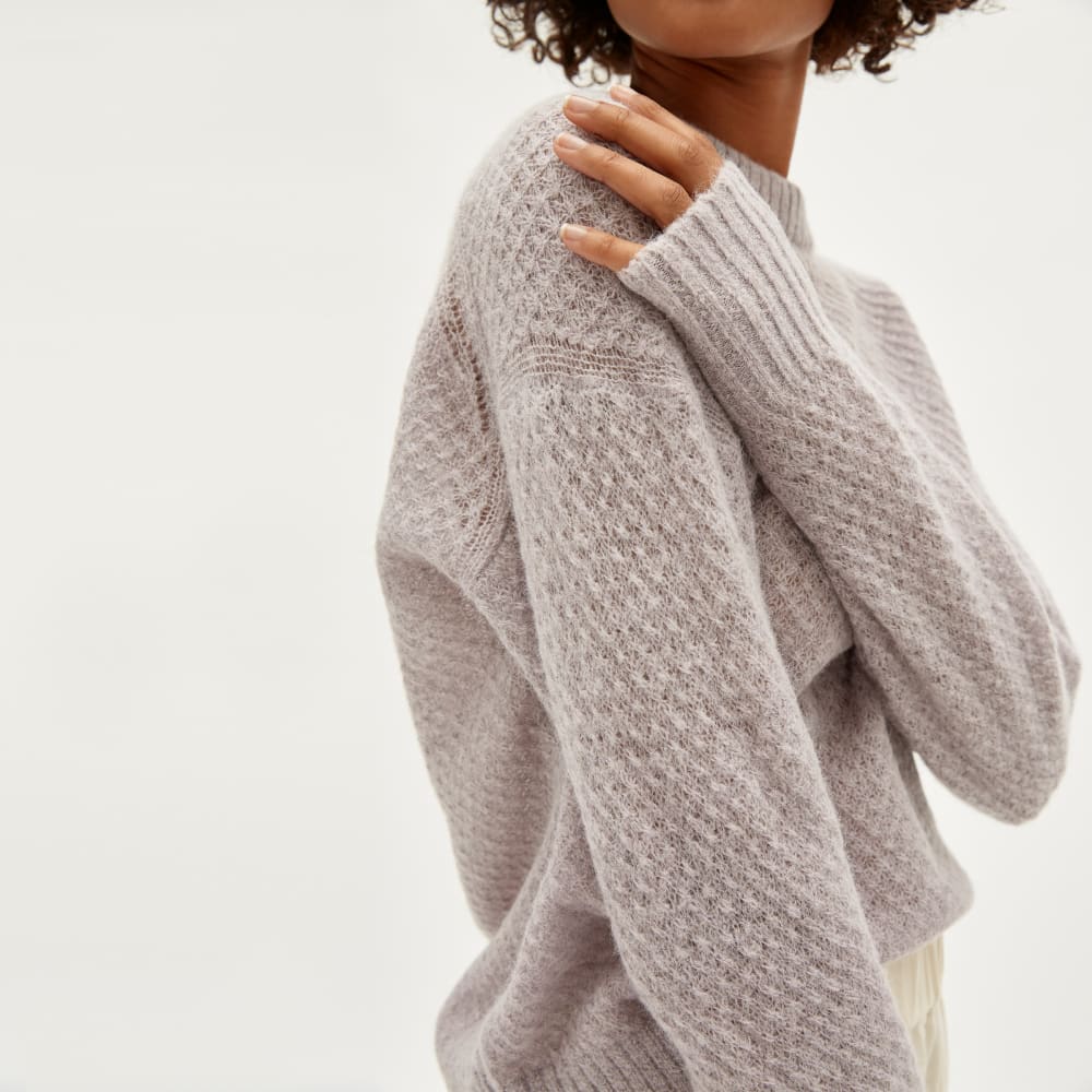 everlane oversized alpaca crew