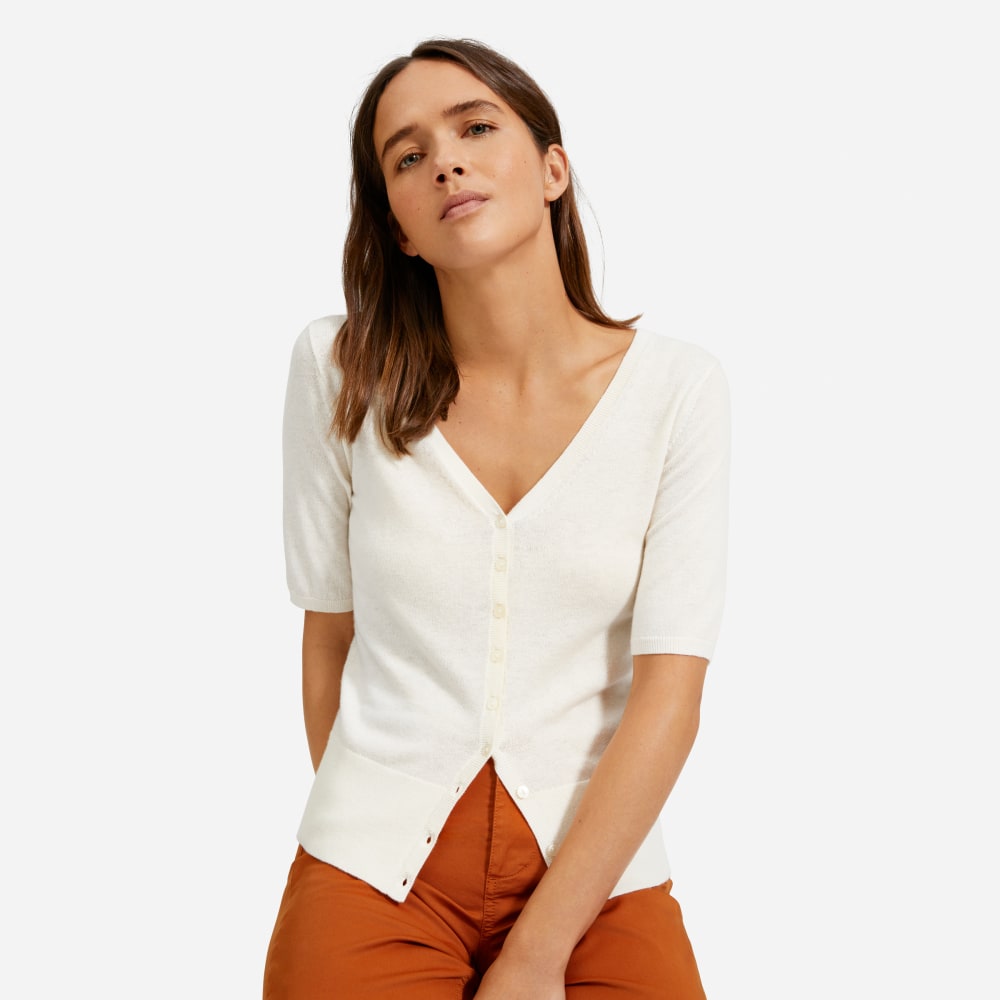 short cotton cardigan