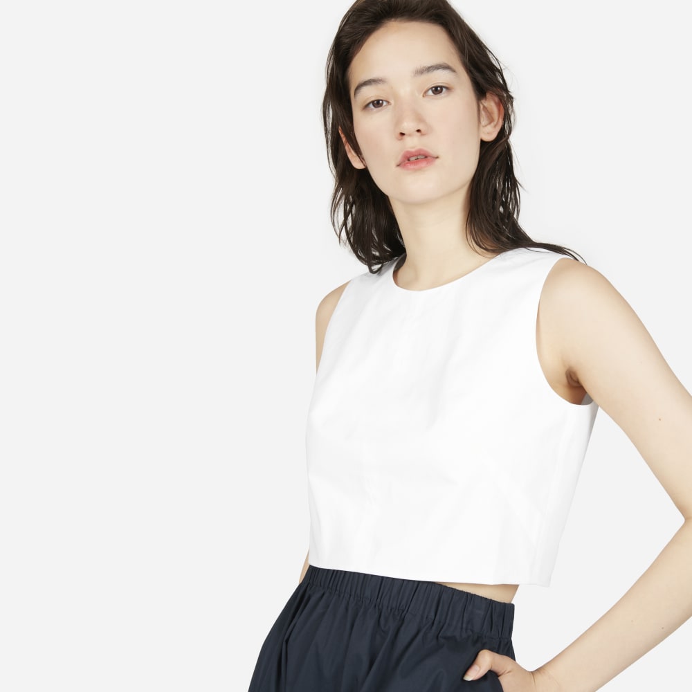 cotton crop tank top