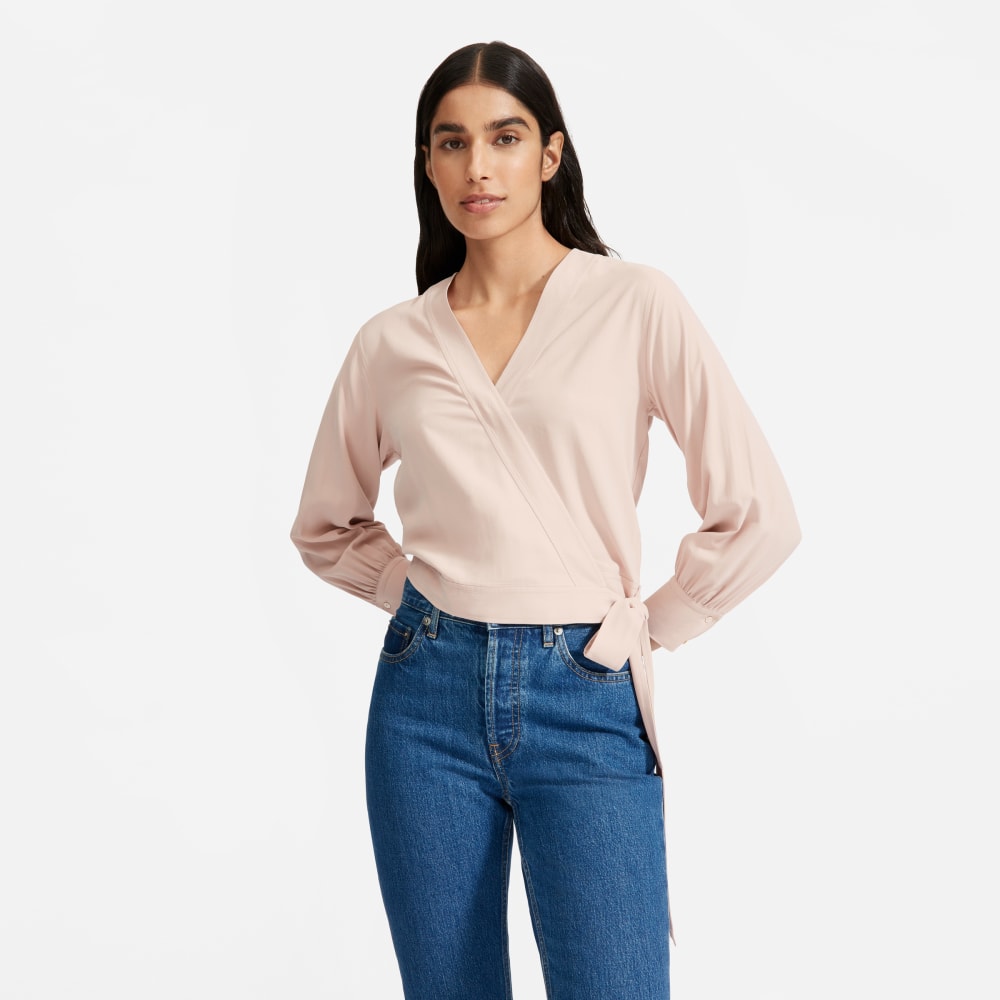 wrap blouse silk