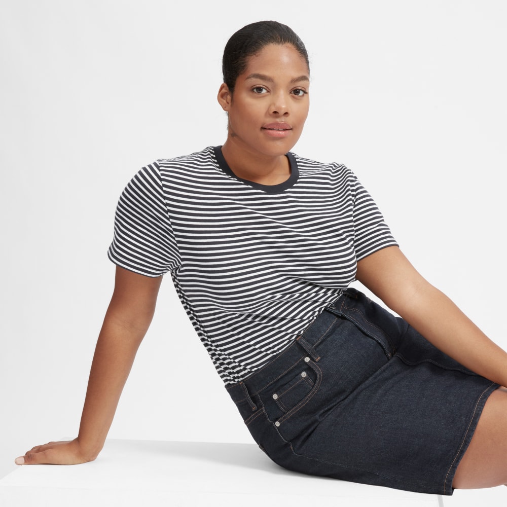 everlane denim skirt