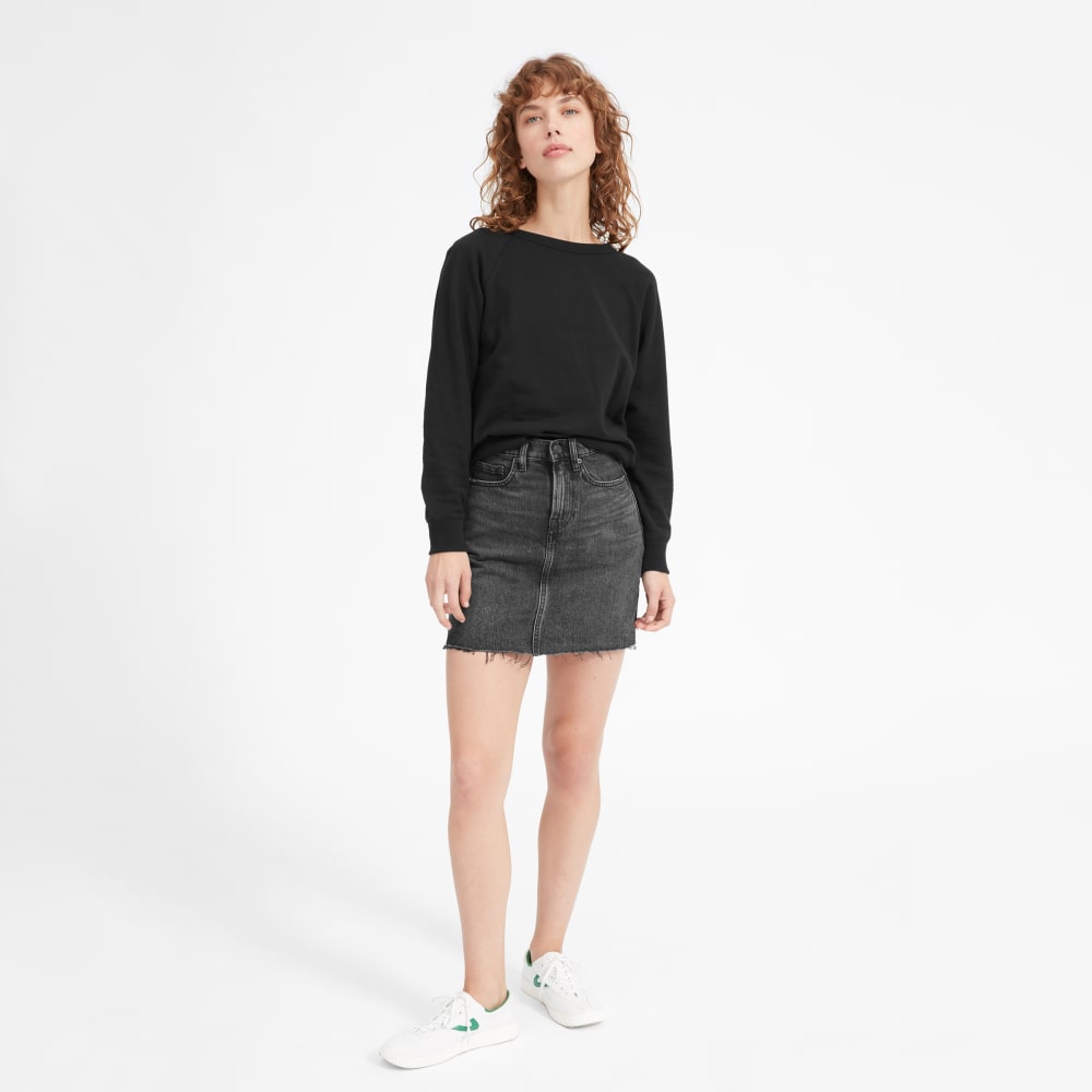 everlane denim skirt review