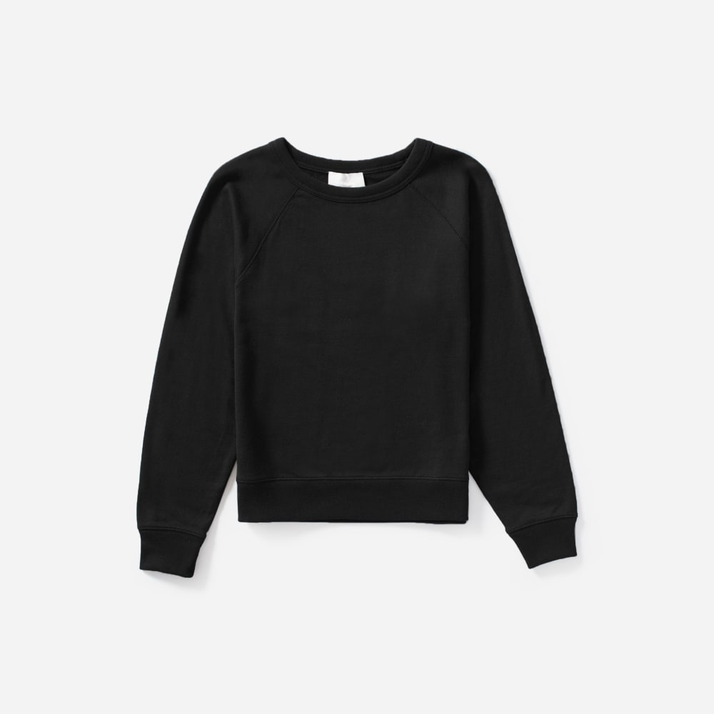 Black french terry sweatshirt Clearance