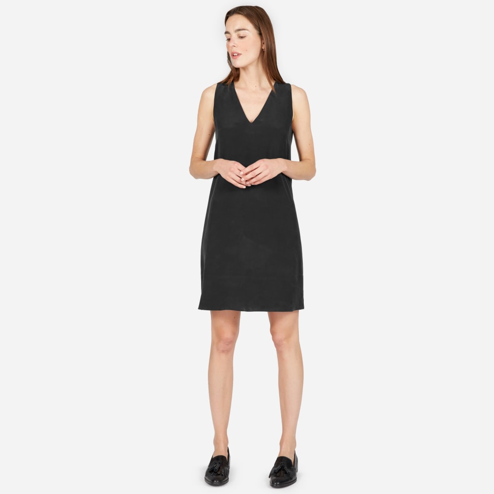 silky v neck dress