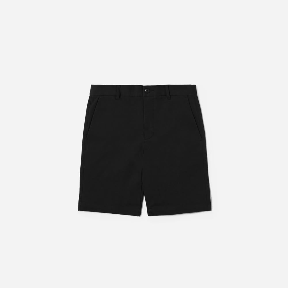 slim fit black shorts