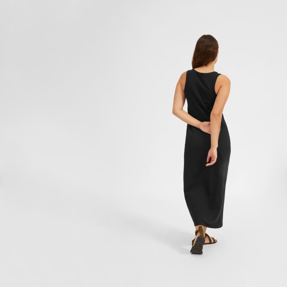 black cotton tank dress