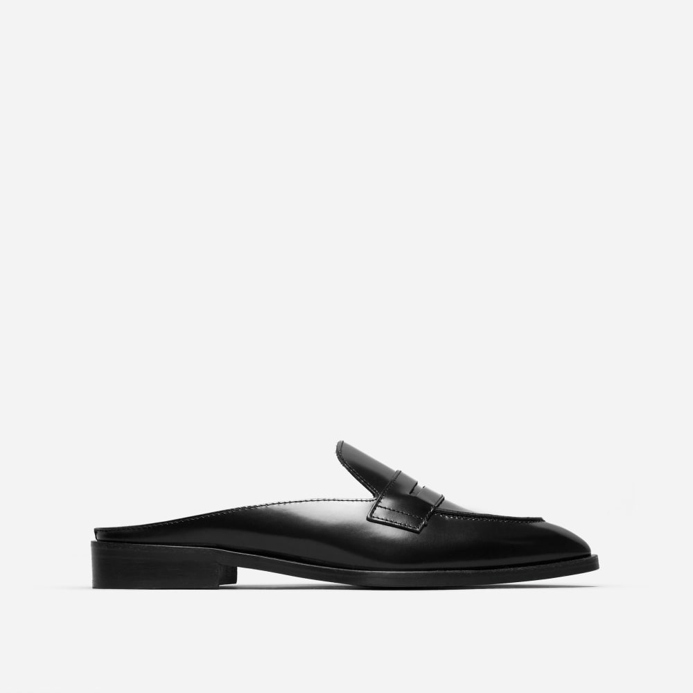 leather loafer mules