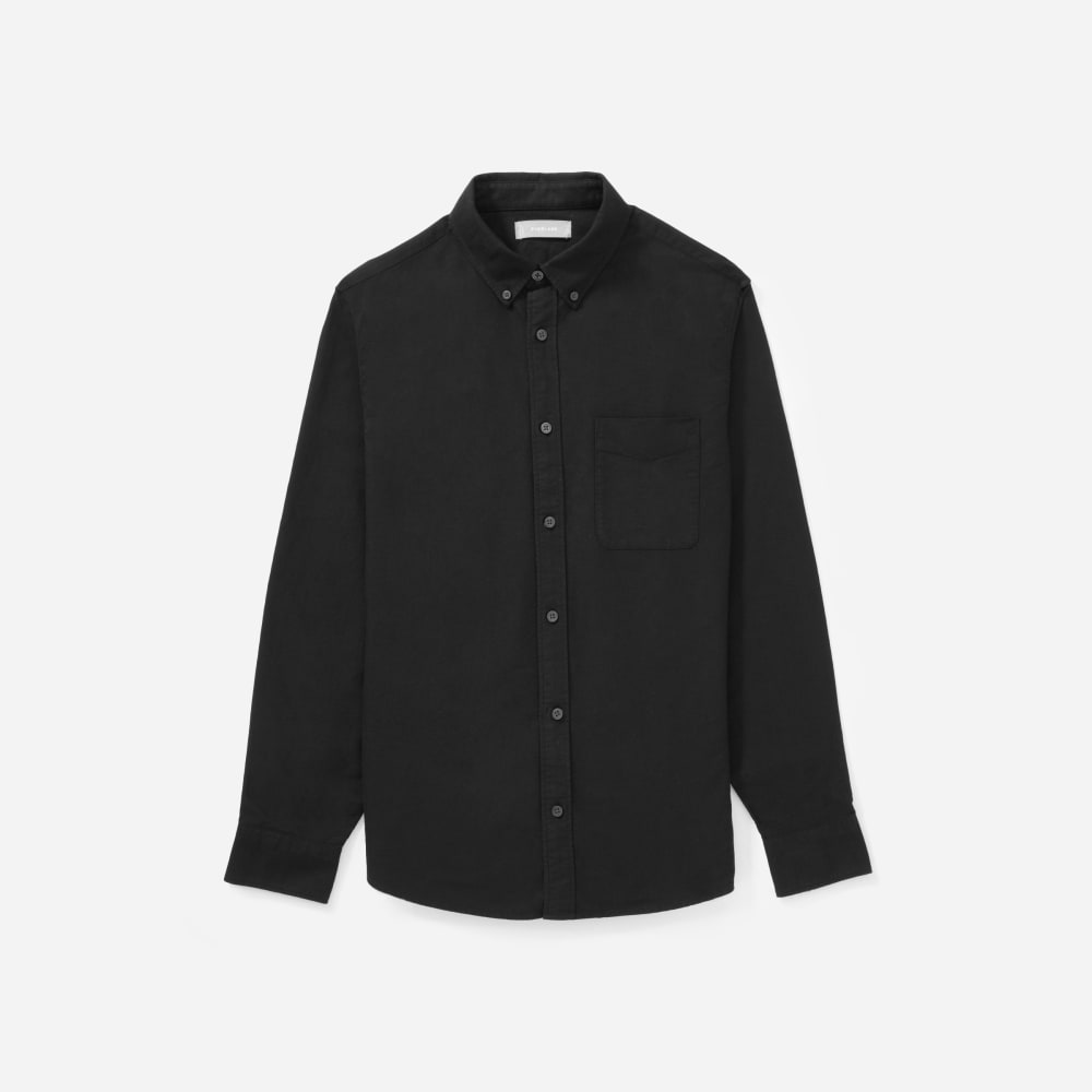 black slim fit oxford shirt