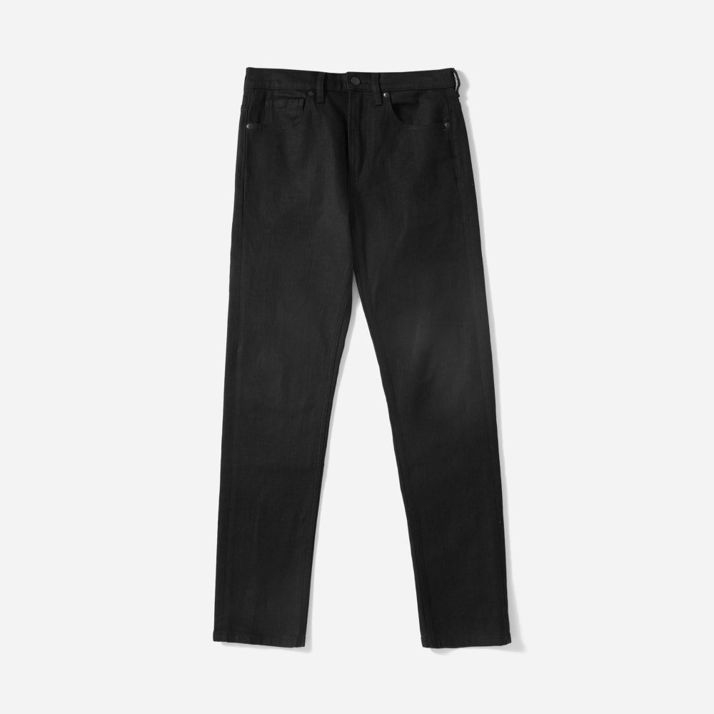 black straight cut jeans