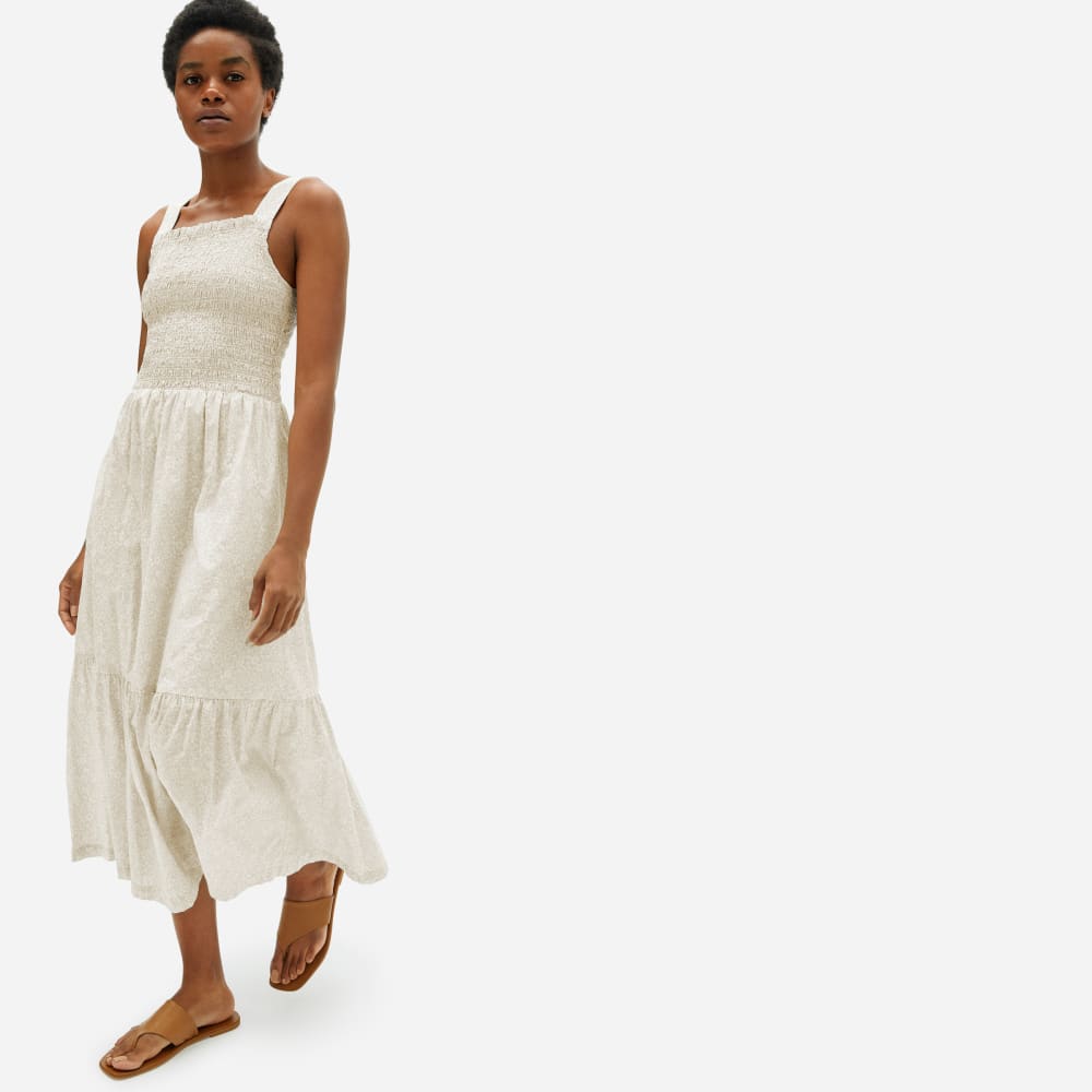 tan smock dress