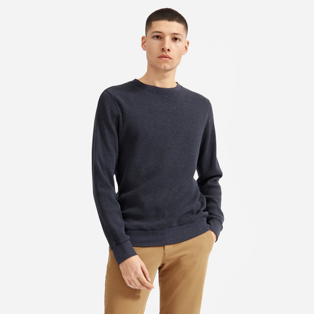 everlane waffle knit sweater