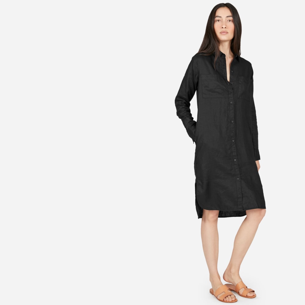 womens linen shirt dress