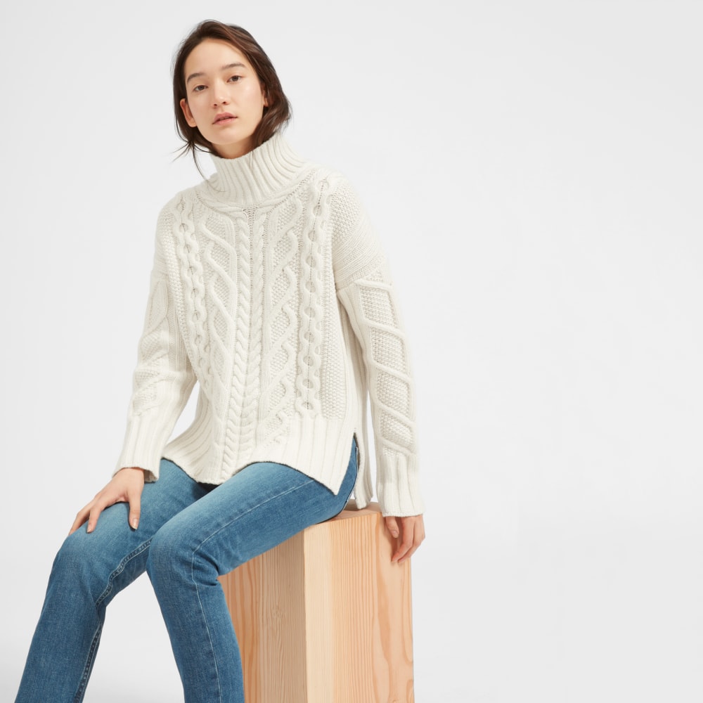 everlane cable knit sweater