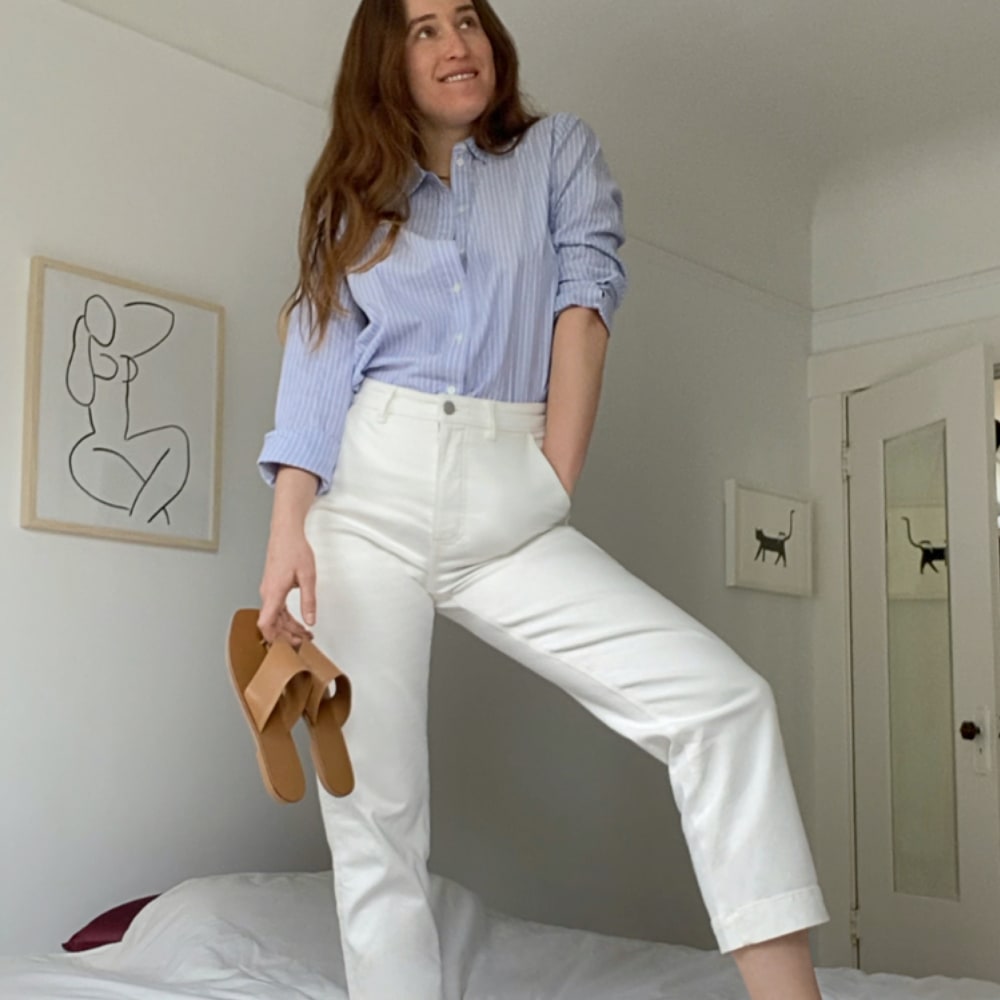 white straight leg
