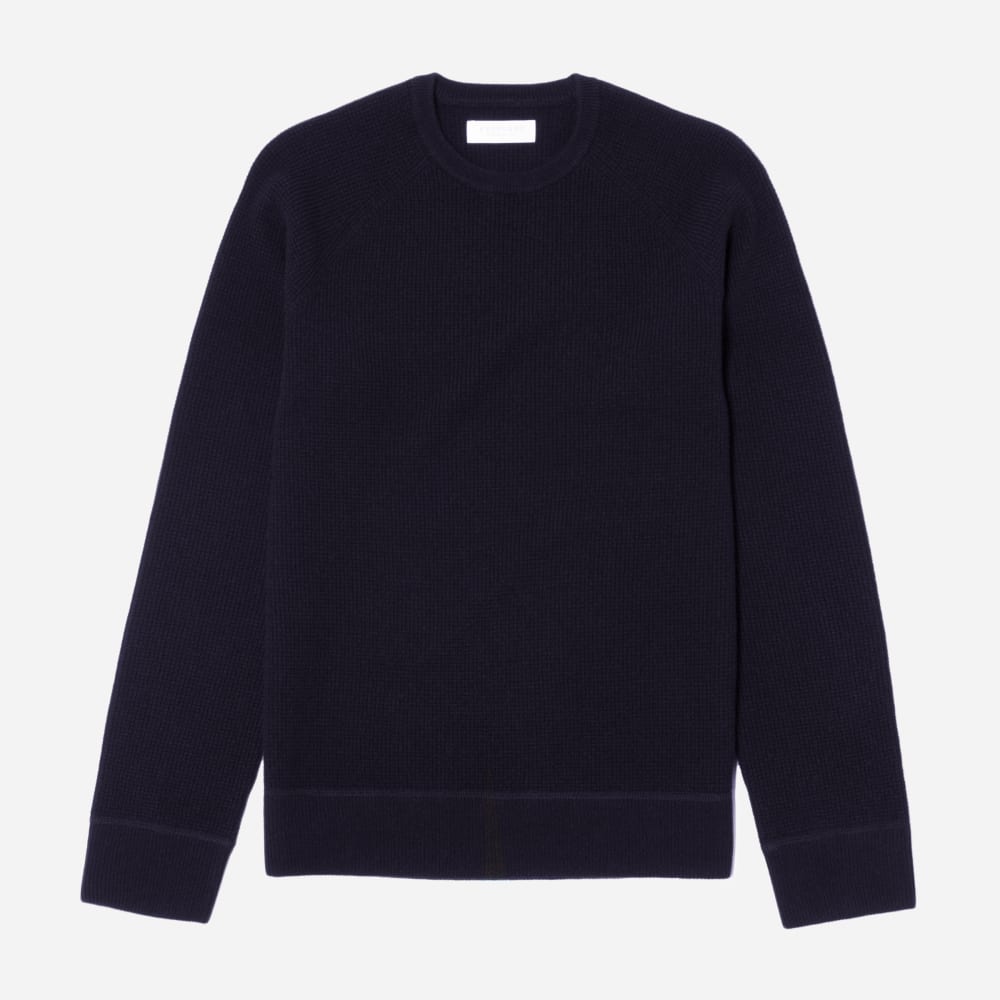 everlane waffle knit sweater