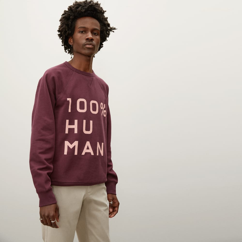 everlane 100 human sweatshirt