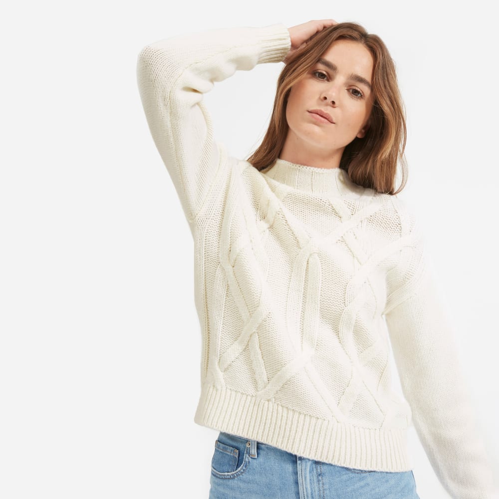 everlane cable knit sweater