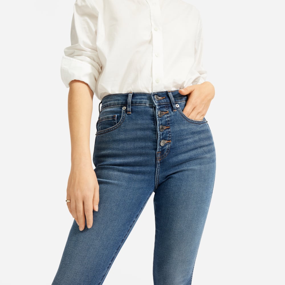everlane high rise slim straight