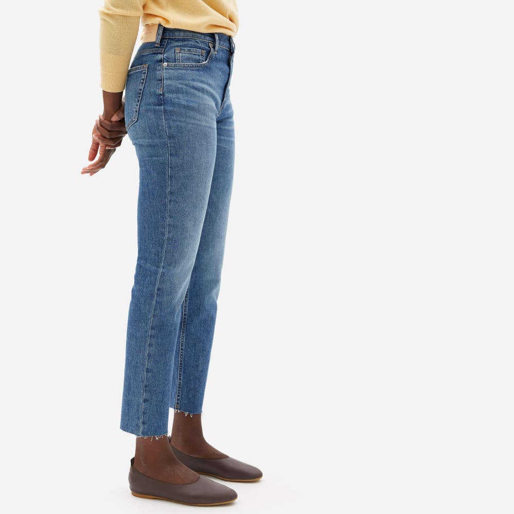 straight jeans raw hem