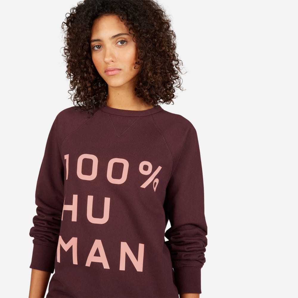 everlane 100 human sweatshirt