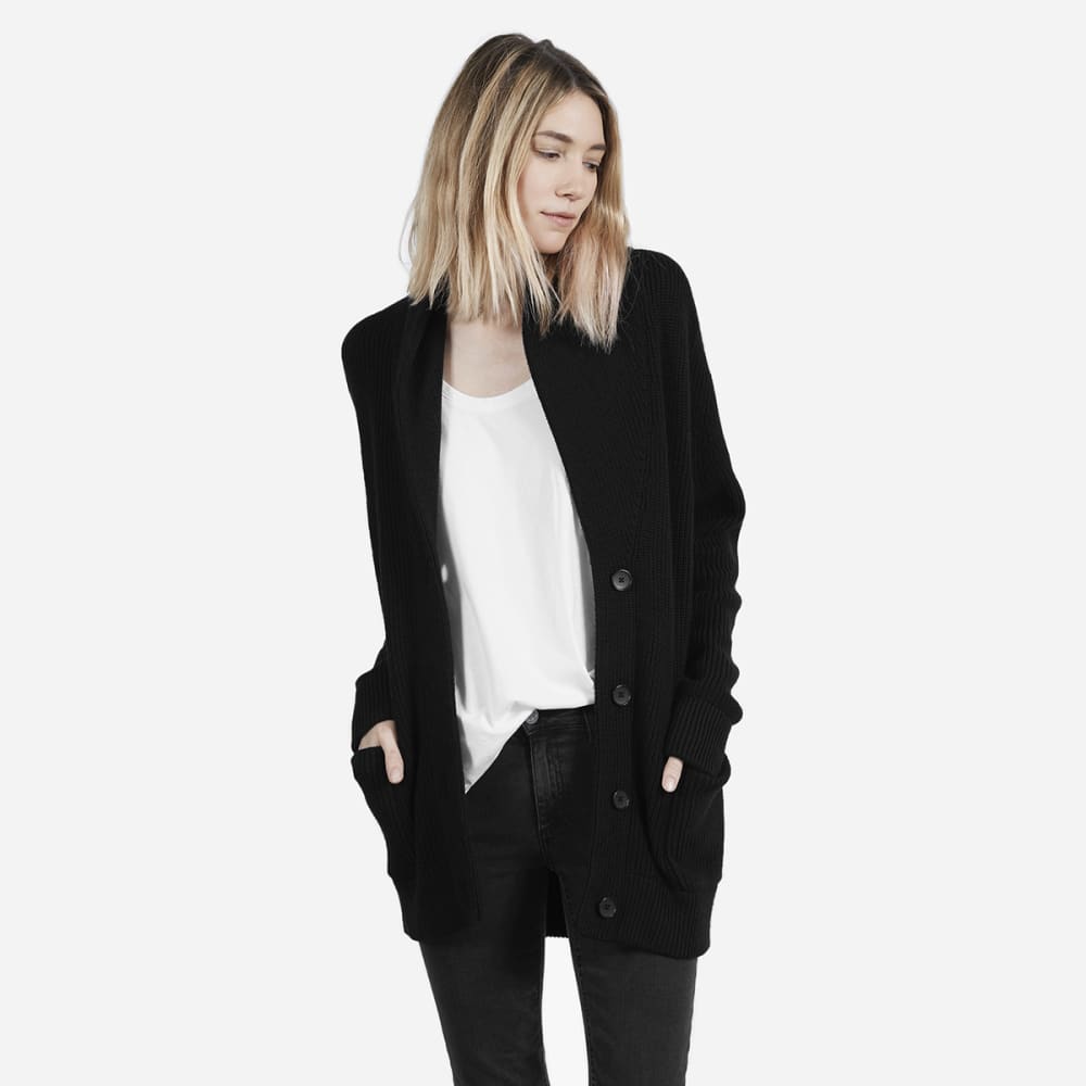everlane chunky knit cardigan