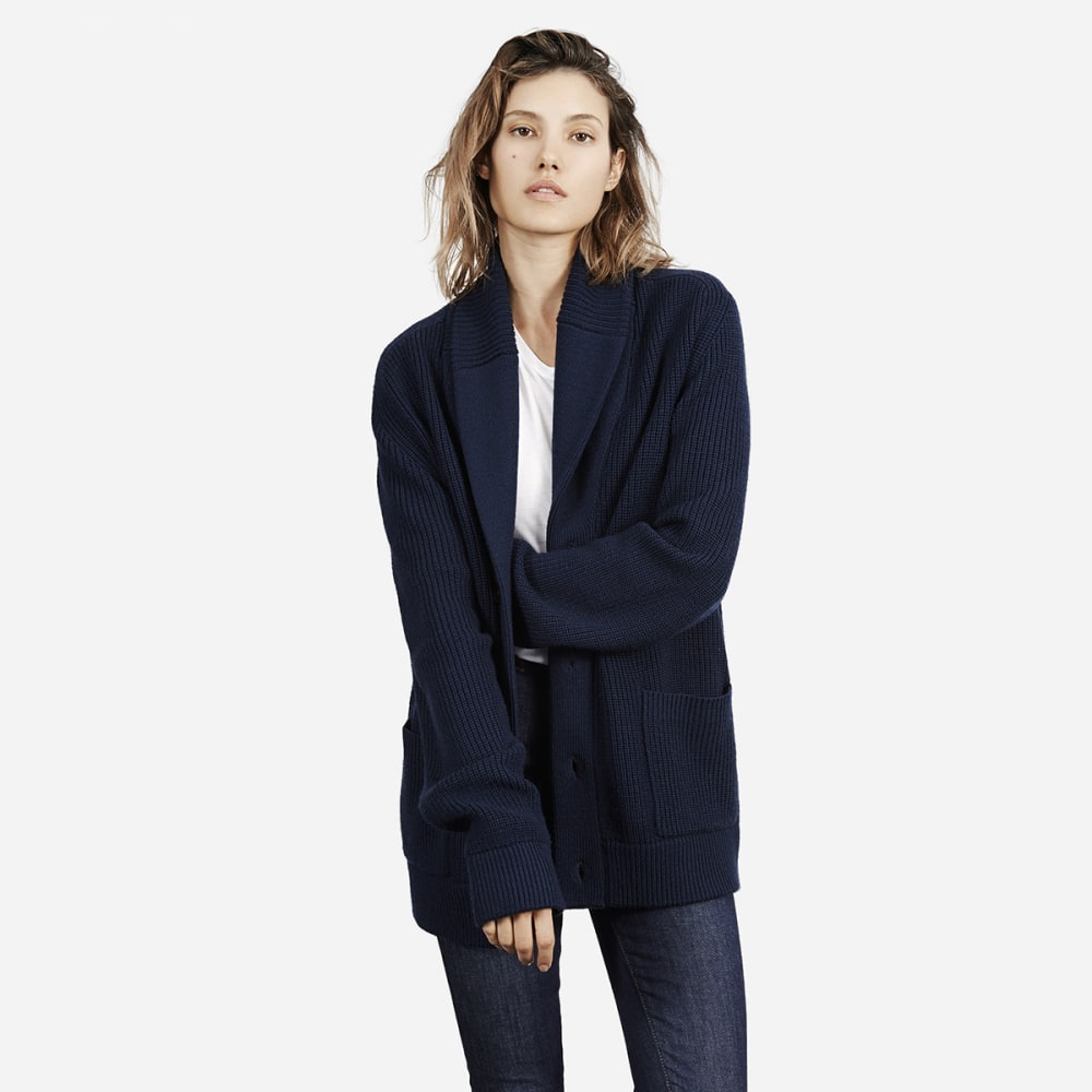 everlane chunky knit cardigan