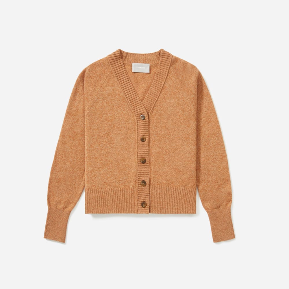 everlane recashmere varsity cardigan