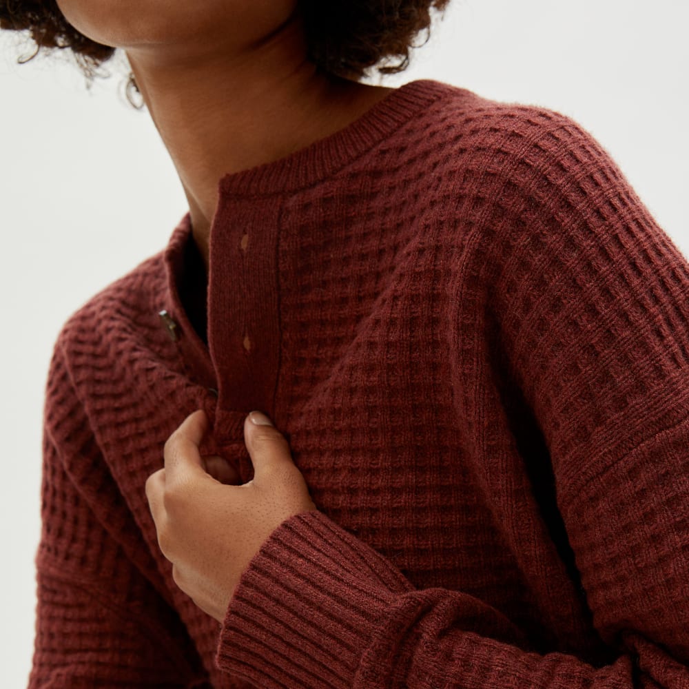everlane waffle sweater