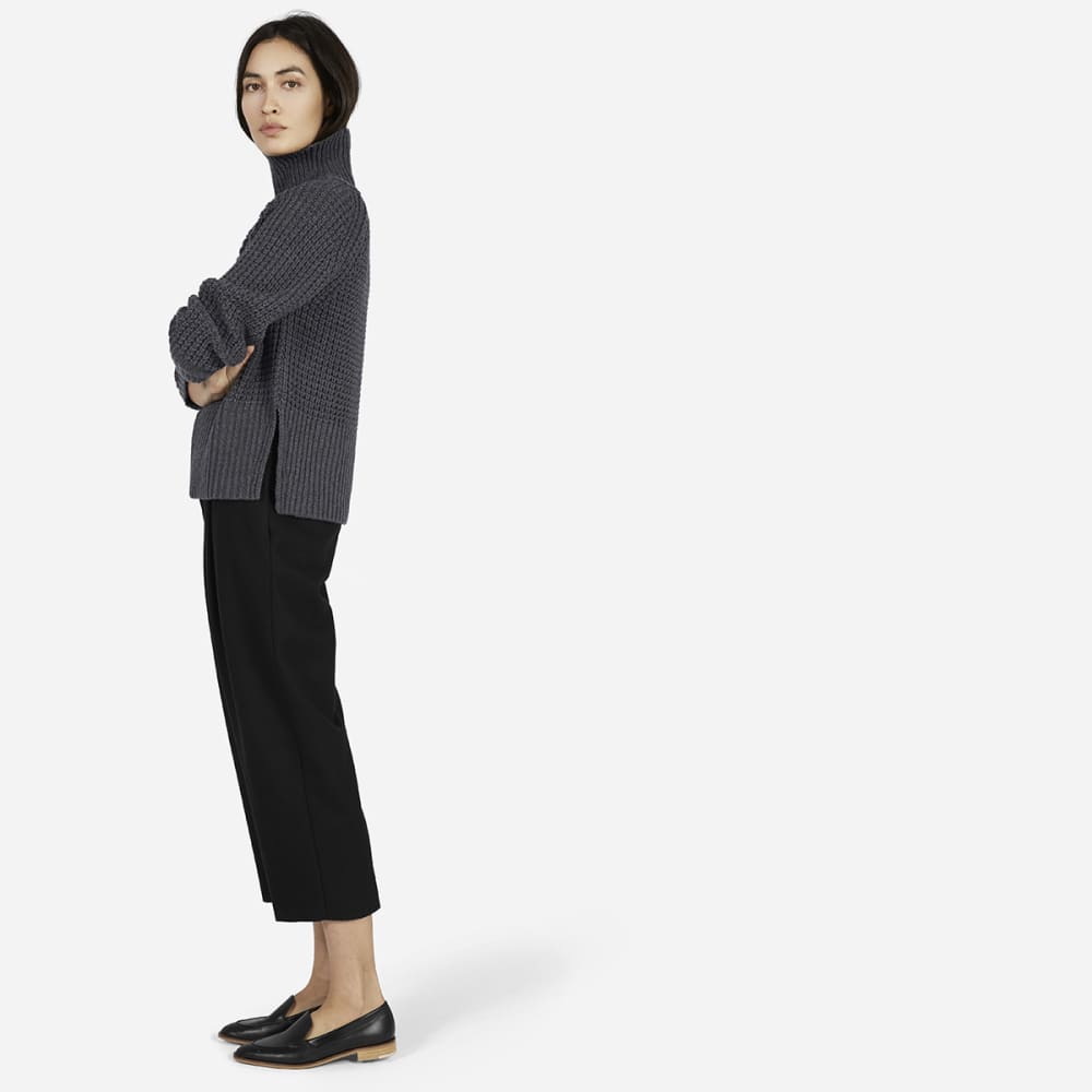 everlane waffle knit sweater