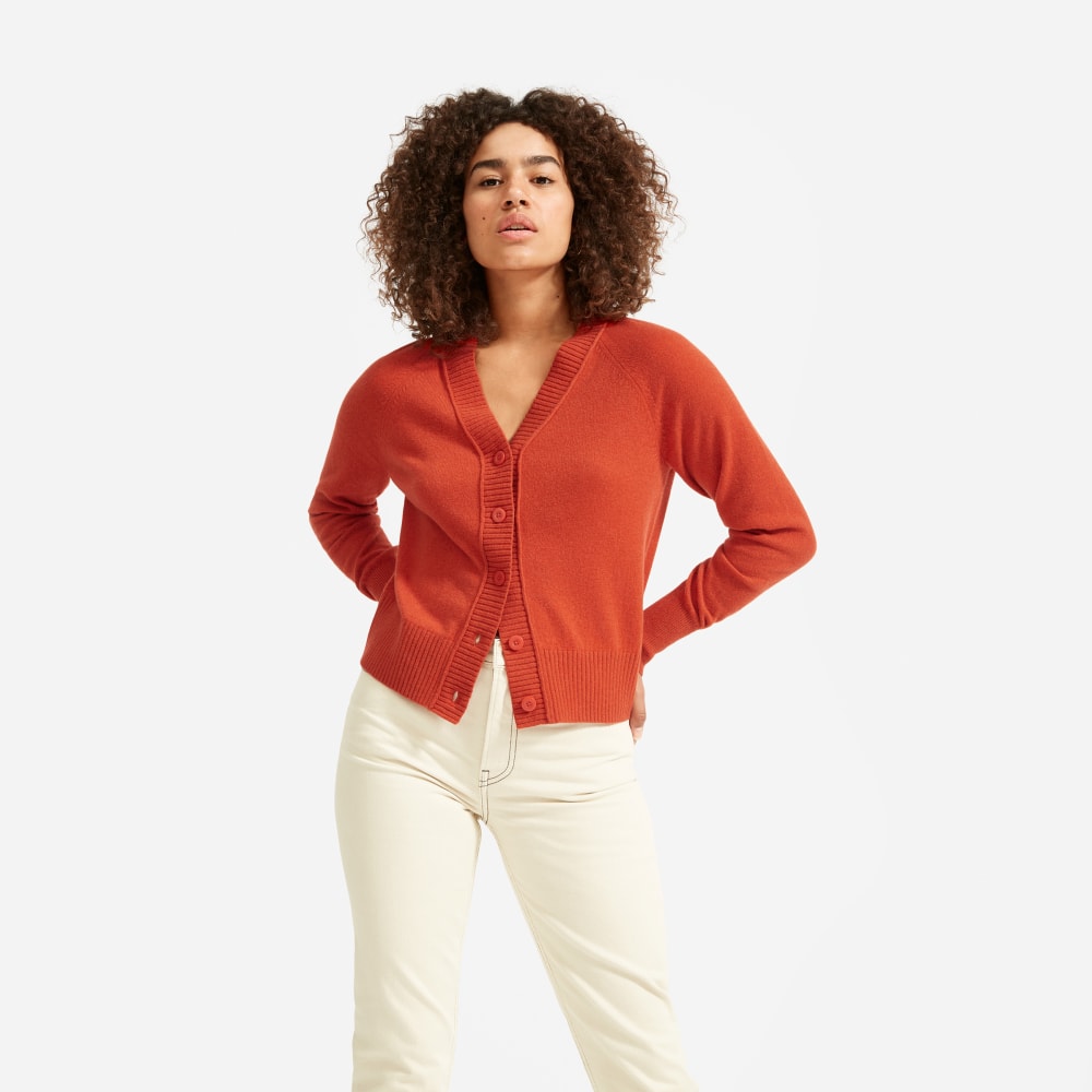 everlane recashmere varsity cardigan