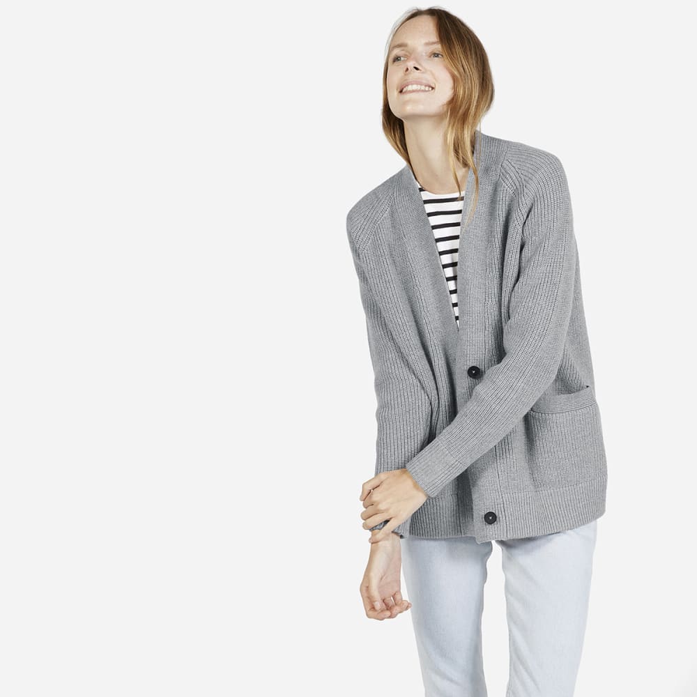 everlane chunky knit cardigan