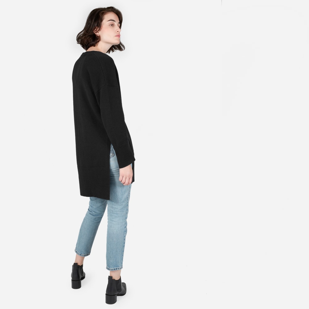everlane black cardigan