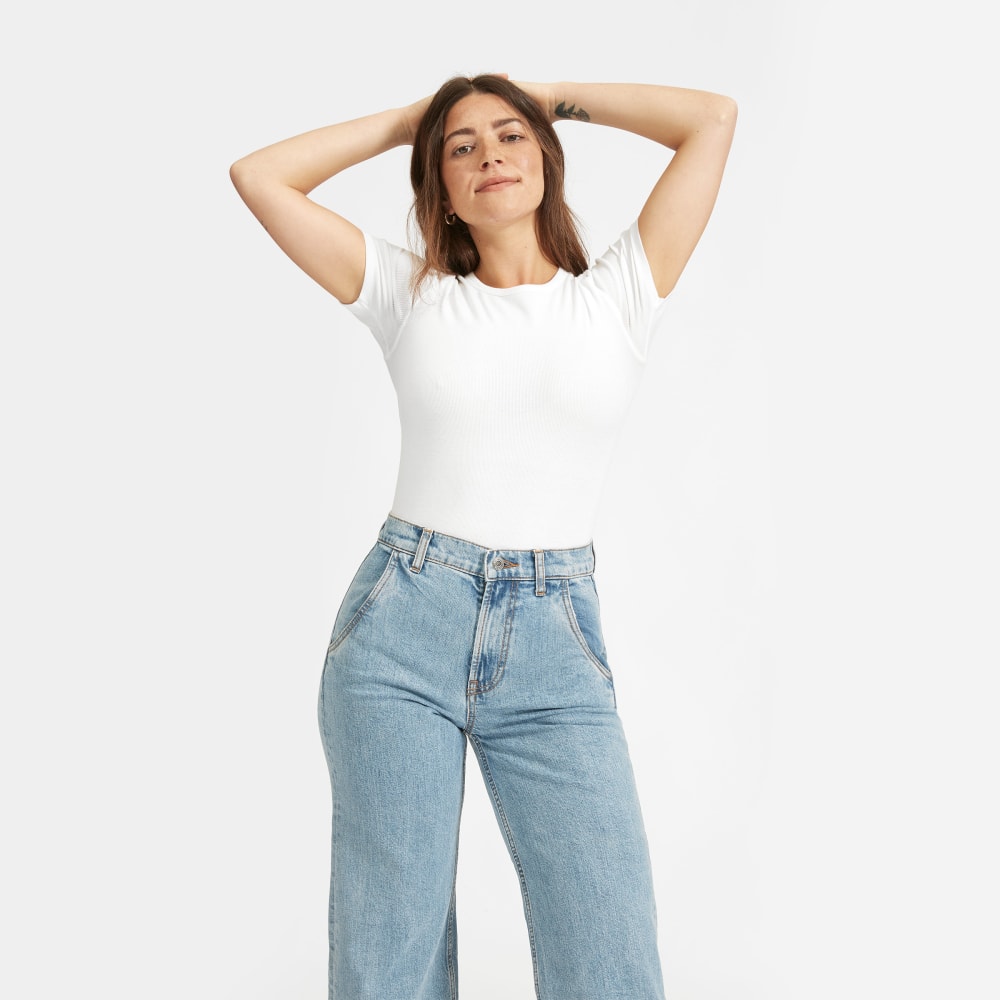 everlane wide leg denim