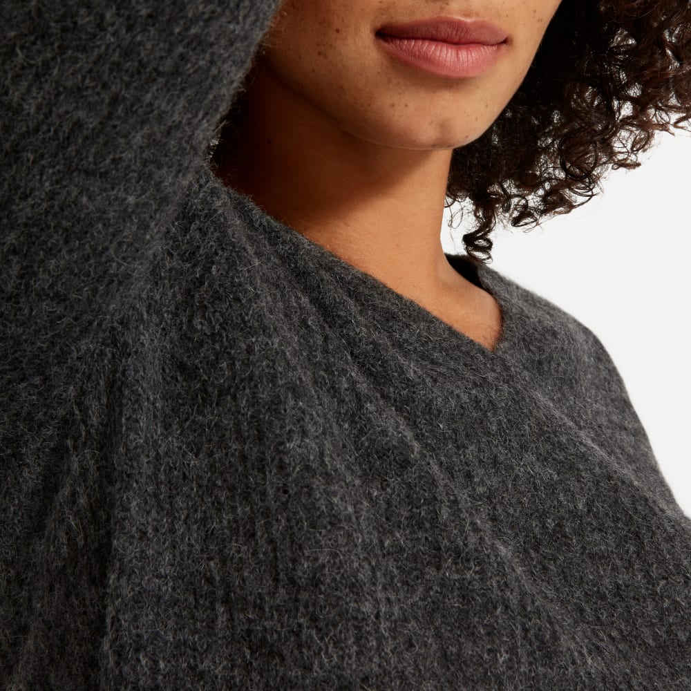 alpaca v neck sweater